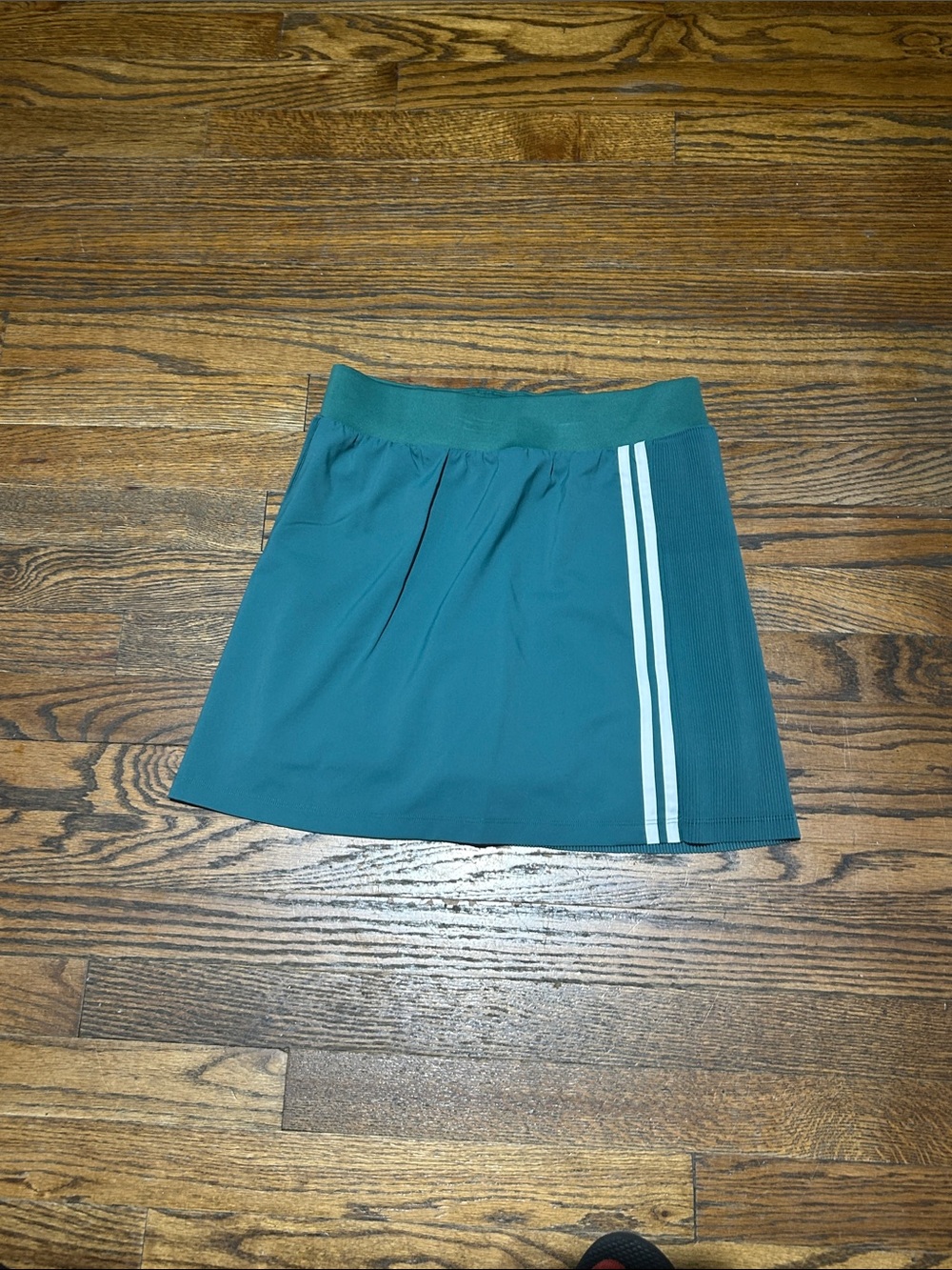 Women’s Athletic Dark Green Skirt with White Stripe - Picture 2 of 10
